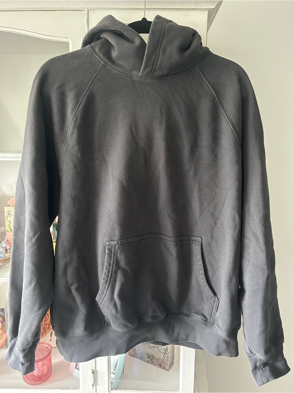 TNA mega fit hoodie dark distressed grey